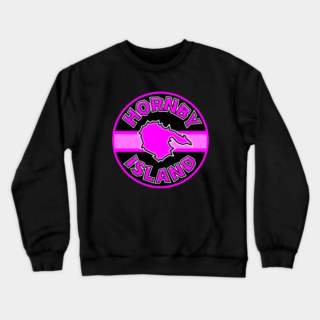Hornby Island Classic Circle - Bright Pink Magenta Round - Hornby Island Crewneck Sweatshirt by City of Islands